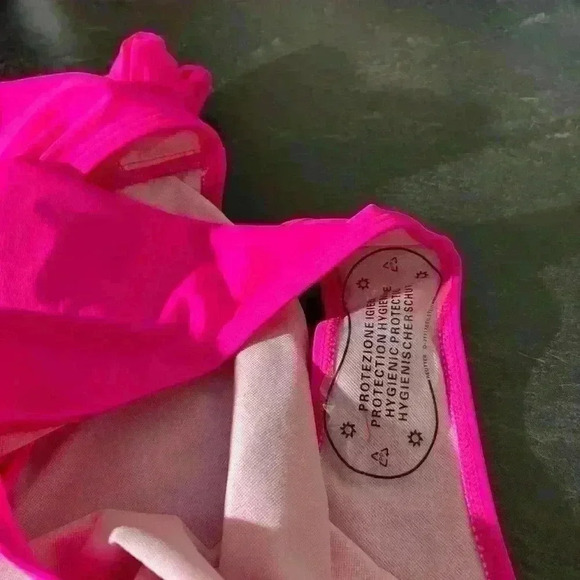 Lilosy Sexy Tie Criss Cross Plunge One Piece Thong Swimsuit High Cut Brazilian L - Picture 9 of 10